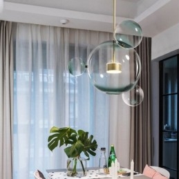 Hanglamp Glazen Bubbel Plafondlamp Gradiënt Groene Lamp