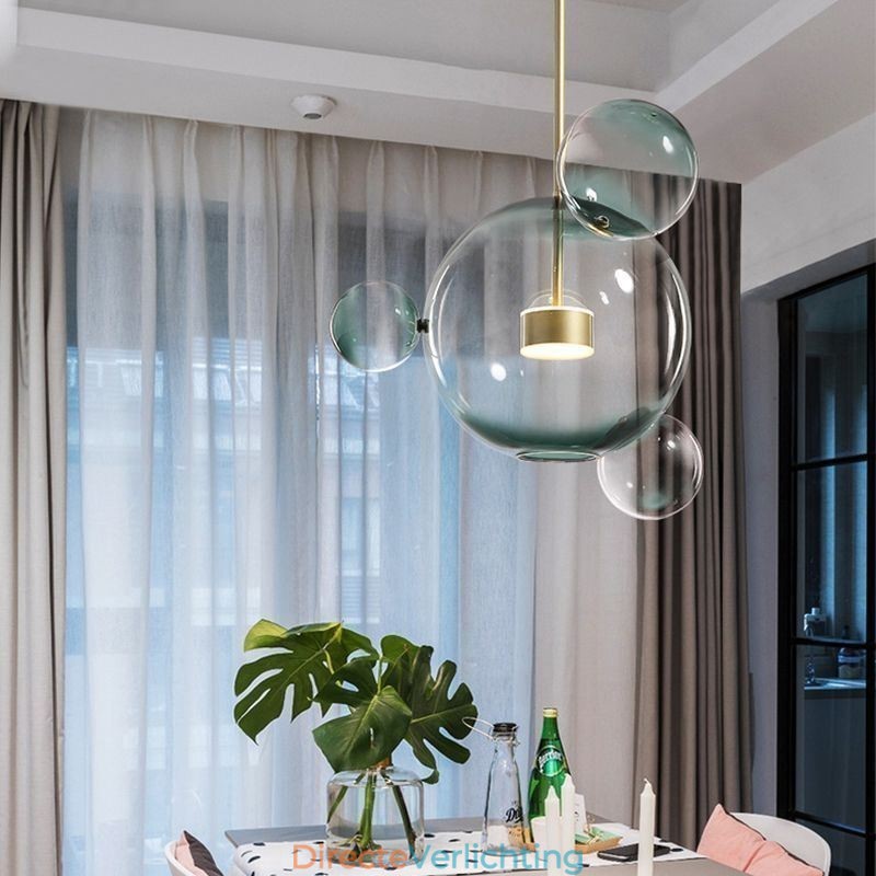 Hanglamp Glazen Bubbel Plafondlamp Gradiënt Groene Lamp