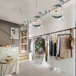 Hanglamp Glazen Bubbel Plafondlamp Gradiënt Groene Lamp