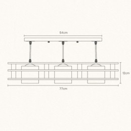 Creatieve 3-lichts eikenhouten hanglamp Decoratieve houten plafondlamp Café