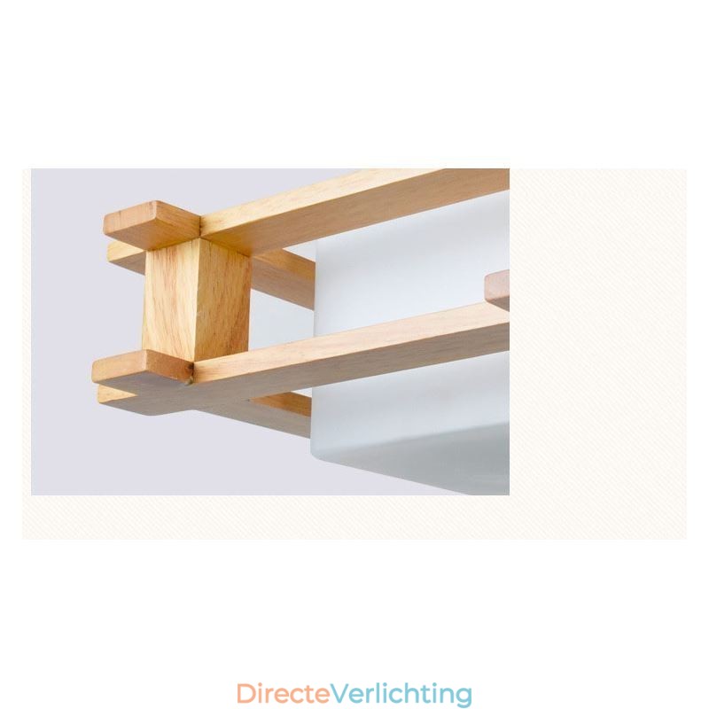 Creatieve 3-lichts eikenhouten hanglamp Decoratieve houten plafondlamp Café