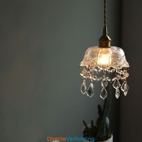 Elegante glazen hanglamp met enkele kop, mini-hanglamp Elegante glazen hanglamp met enkele kop, mini-hanglamp