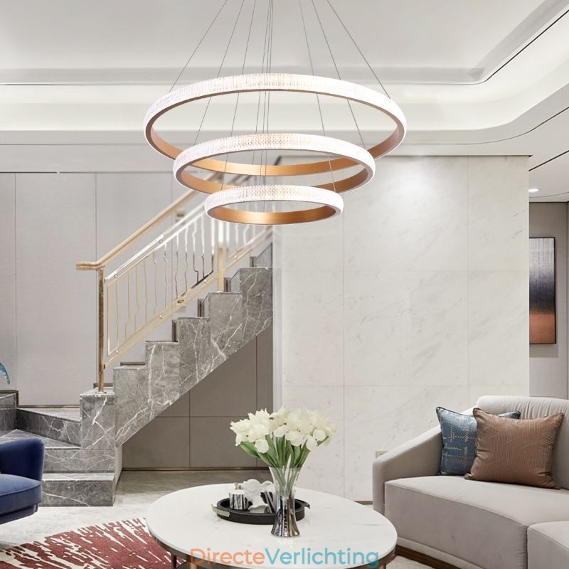 Moderne hanglamp acryl 3 ringen lamp 80+60+40cm