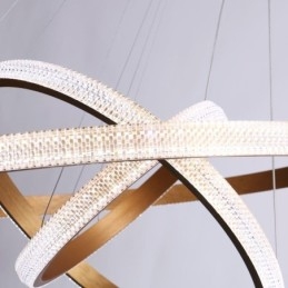 Moderne hanglamp acryl 3 ringen lamp 80+60+40cm