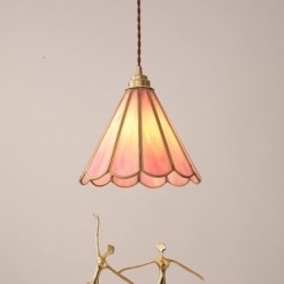 Japanse stijl glazen hanglamp retro bloemblaadjes lamp
