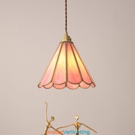 Japanse stijl glazen hanglamp retro bloemblaadjes lamp Japanse stijl glazen hanglamp retro bloemblaadjes lamp