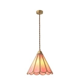 Japanse stijl glazen hanglamp retro bloemblaadjes lamp