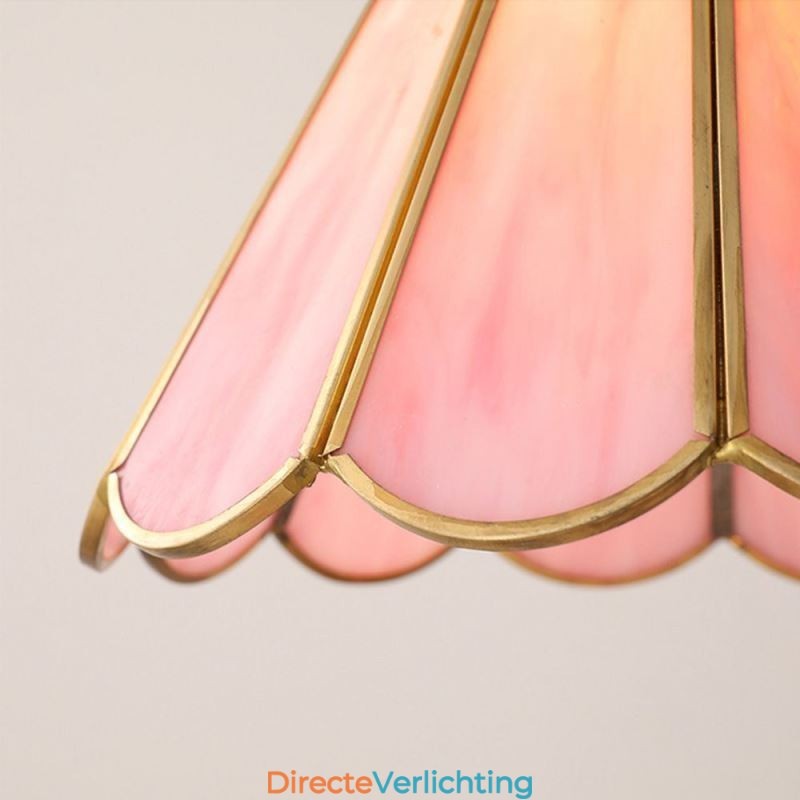 Japanse stijl glazen hanglamp retro bloemblaadjes lamp