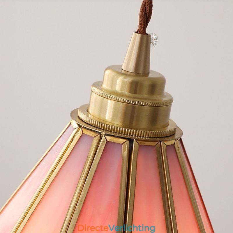 Japanse stijl glazen hanglamp retro bloemblaadjes lamp