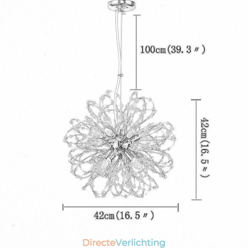 Paardenbloem Kristallen Hanglamp Elegante Kroonluchter