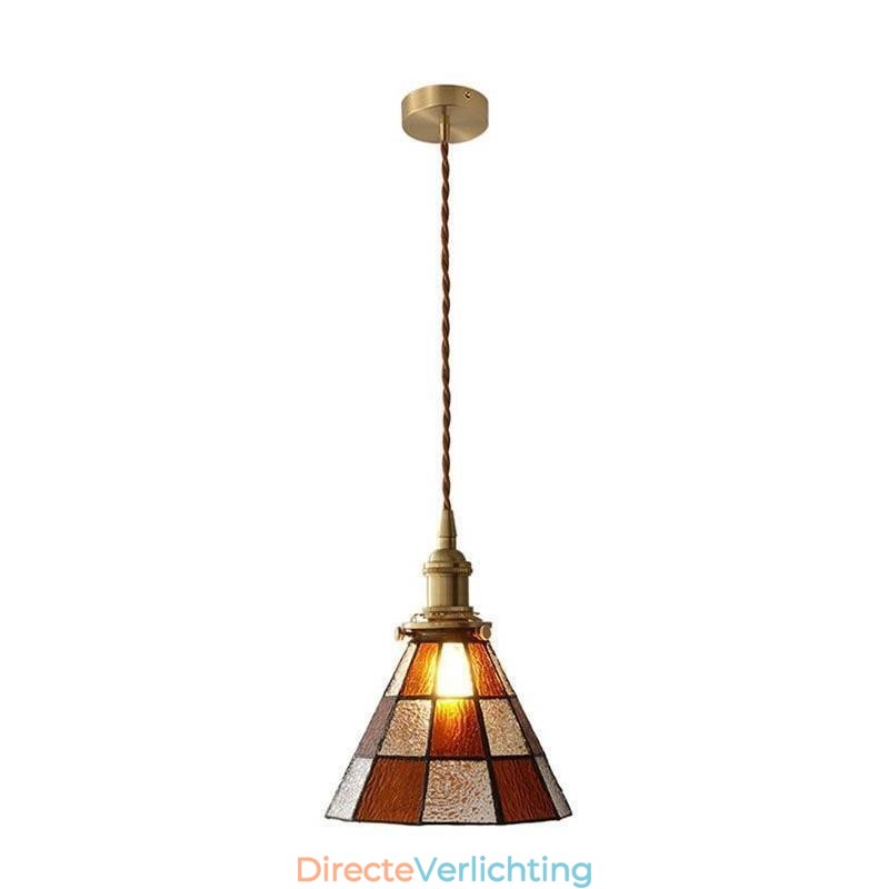Retro Lattice Glazen Hanglamp Japanse Stijl Verlichting
