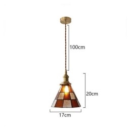 Retro Lattice Glazen Hanglamp Japanse Stijl Verlichting