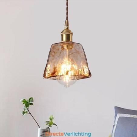 Unieke Mini Glazen Hanglamp Japanse Stijl Amberkleurige Decoratieve Verlichting Unieke Mini Glazen Hanglamp Japanse Stijl Amberkleurige Decoratieve Verlichting