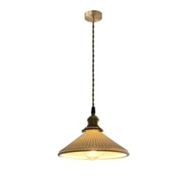 Japanse stijl keramiek hanglamp retro geplooide hanglamp