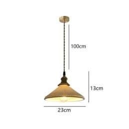 Japanse stijl keramiek hanglamp retro geplooide hanglamp