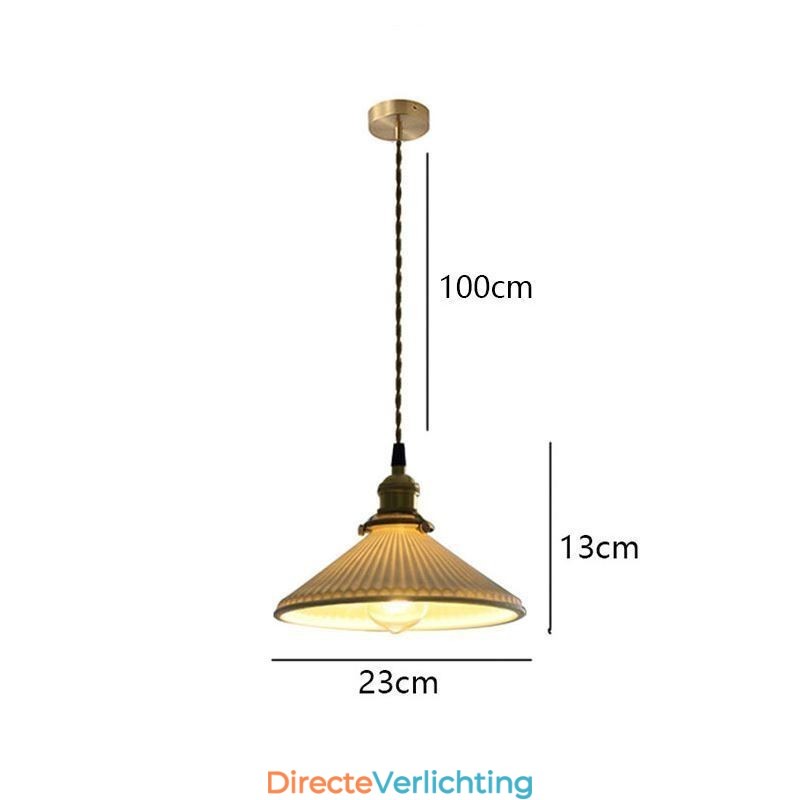 Japanse stijl keramiek hanglamp retro geplooide hanglamp