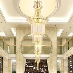 Elegante lange hanglamp van kristal