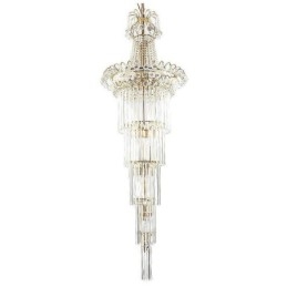 Elegante lange hanglamp van kristal