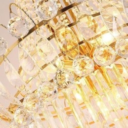 Elegante lange hanglamp van kristal