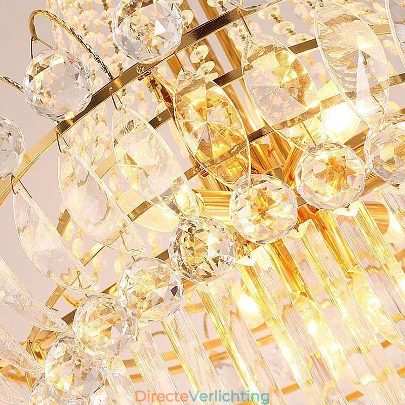 Elegante lange hanglamp van kristal