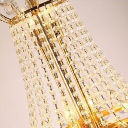 Elegante lange hanglamp van kristal
