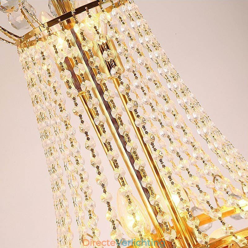 Elegante lange hanglamp van kristal