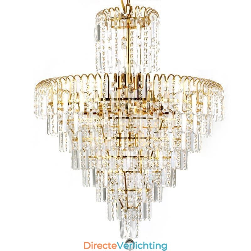 Moderne elegante kristallen hanglamp conische kroonluchter