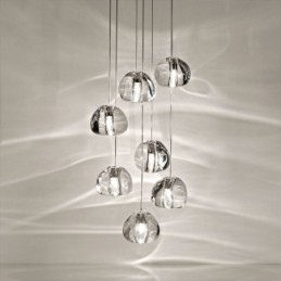 Moderne kristallen cluster hanglamp Unieke kristallen lampenkap Duplex trap