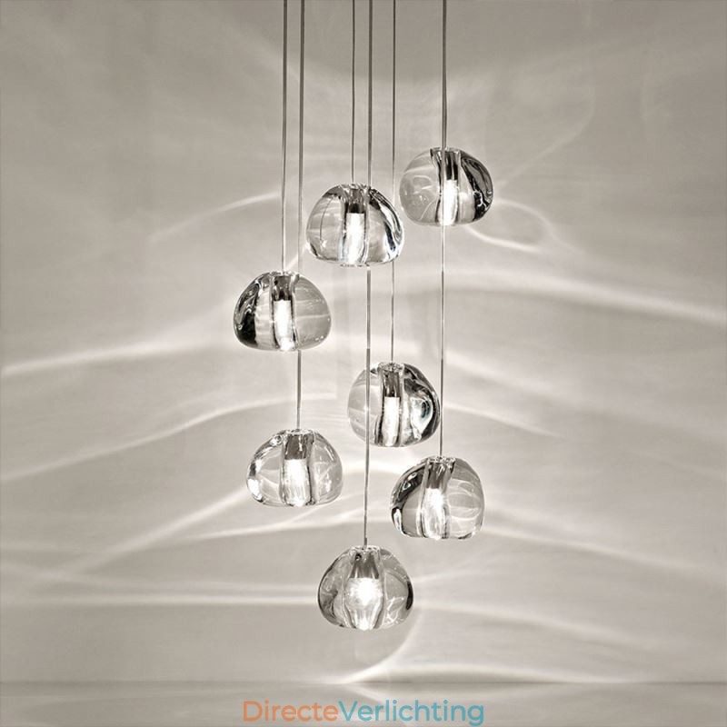 Moderne kristallen cluster hanglamp Unieke kristallen lampenkap Duplex trap