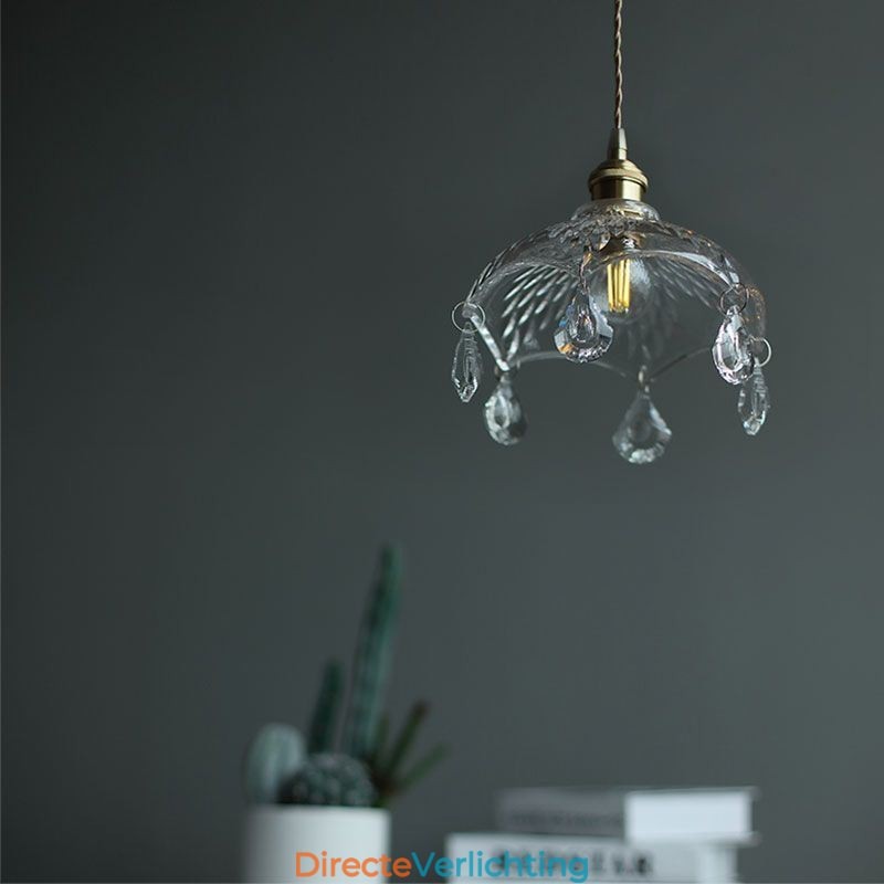 Moderne minimalistische glazen hanglamp, enkele hanglamp