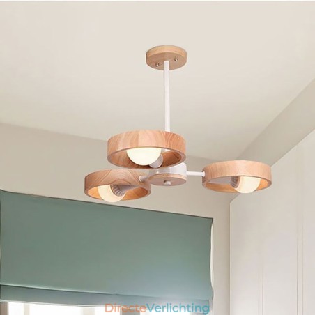 Unieke hanglamp van hout uit Scandinavië Unieke hanglamp van hout uit Scandinavië