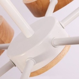 Unieke hanglamp van hout uit Scandinavië