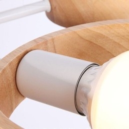 Unieke hanglamp van hout uit Scandinavië