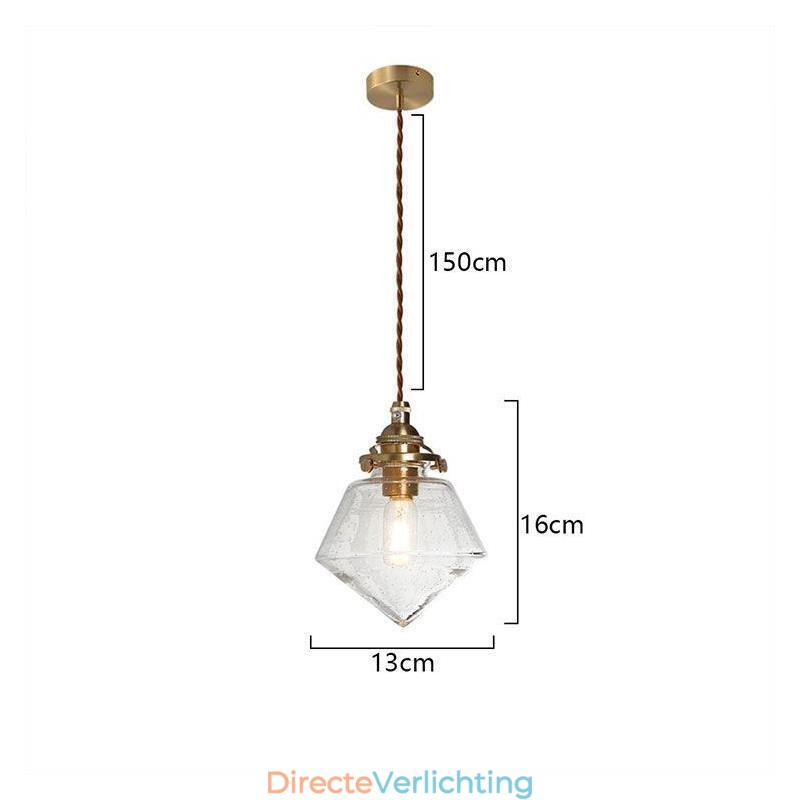 1 lichts diamanten glazen hanglamp bubbelglazen lamp