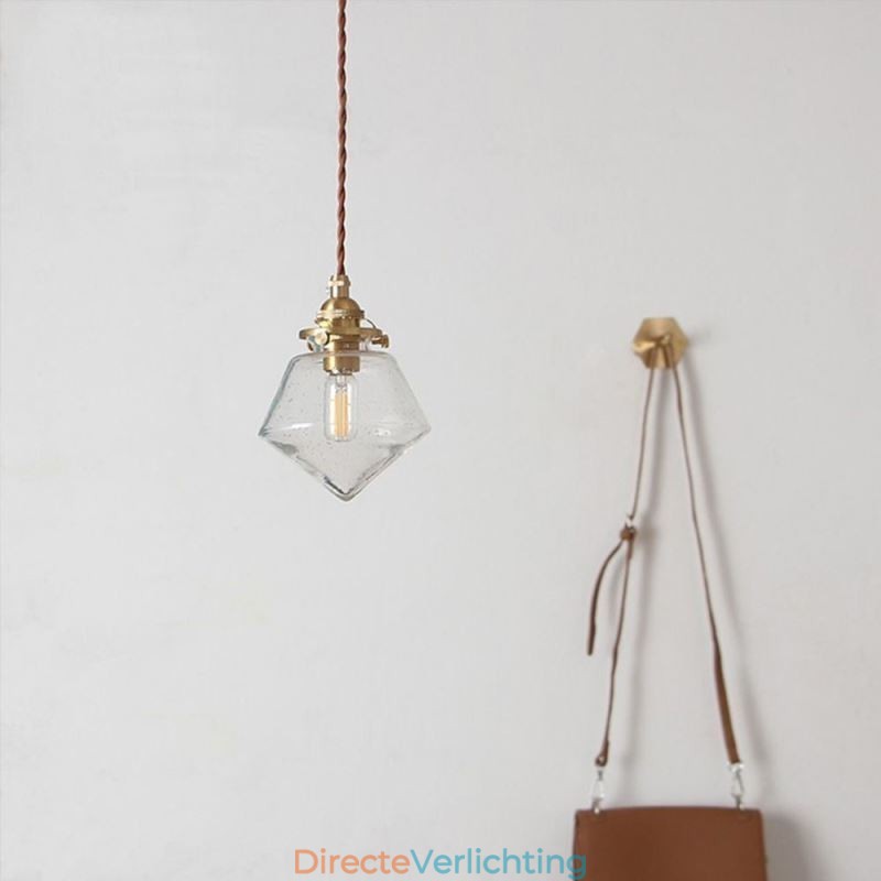 1 lichts diamanten glazen hanglamp bubbelglazen lamp