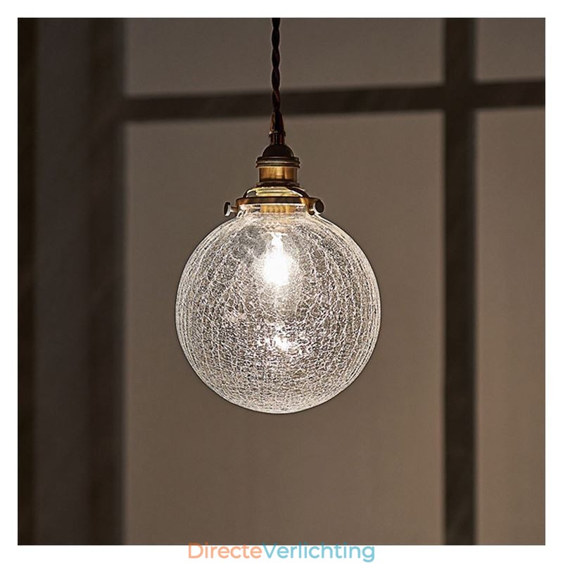 Glazen hanglamp moderne crackle plafondlamp