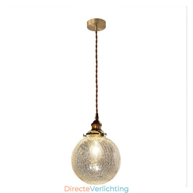 Glazen hanglamp moderne crackle plafondlamp