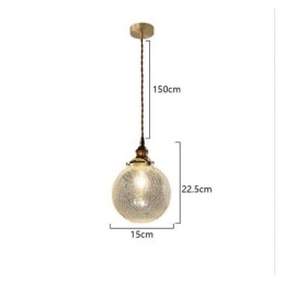 Glazen hanglamp moderne crackle plafondlamp