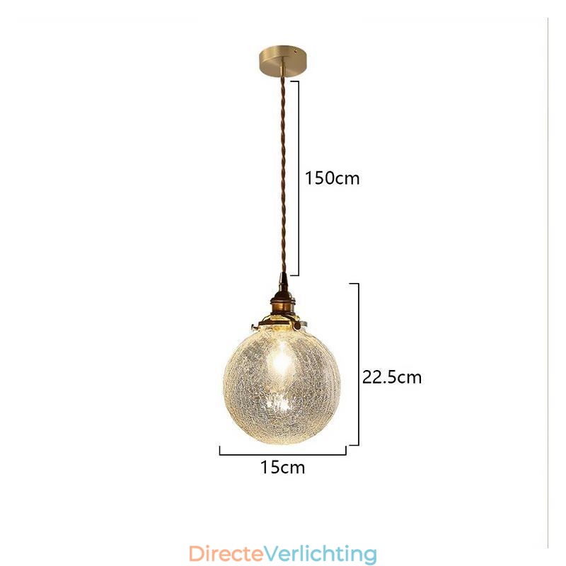 Glazen hanglamp moderne crackle plafondlamp
