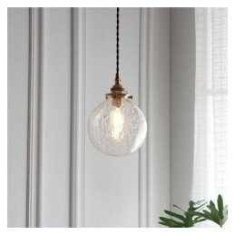 Glazen hanglamp moderne crackle plafondlamp