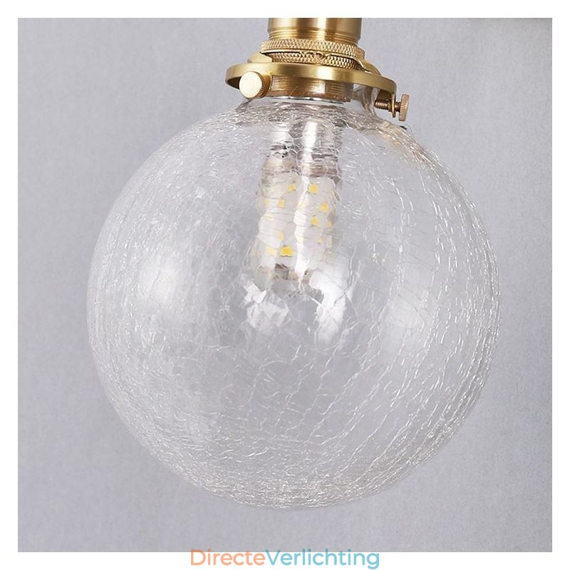 Glazen hanglamp moderne crackle plafondlamp