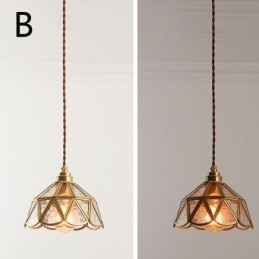 Retro glazen hanglamp Japanse stijl glazen plafondlamp