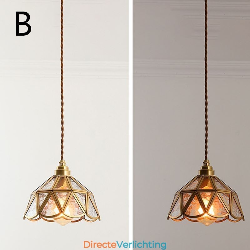 Retro glazen hanglamp Japanse stijl glazen plafondlamp