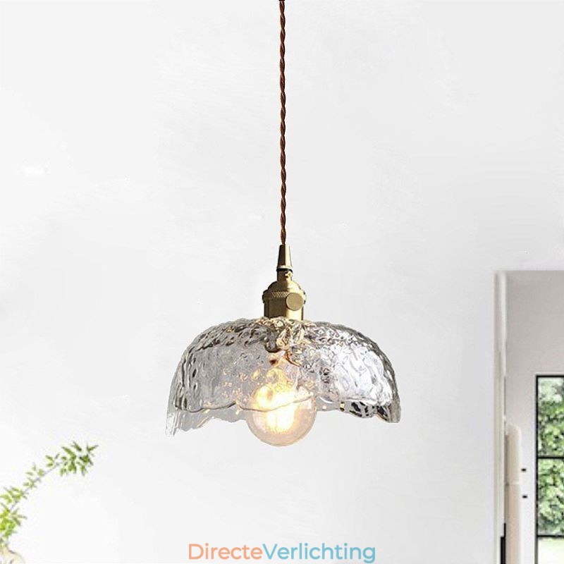 Onregelmatige messing glazen hanglamp Hammer glazen plafondlamp