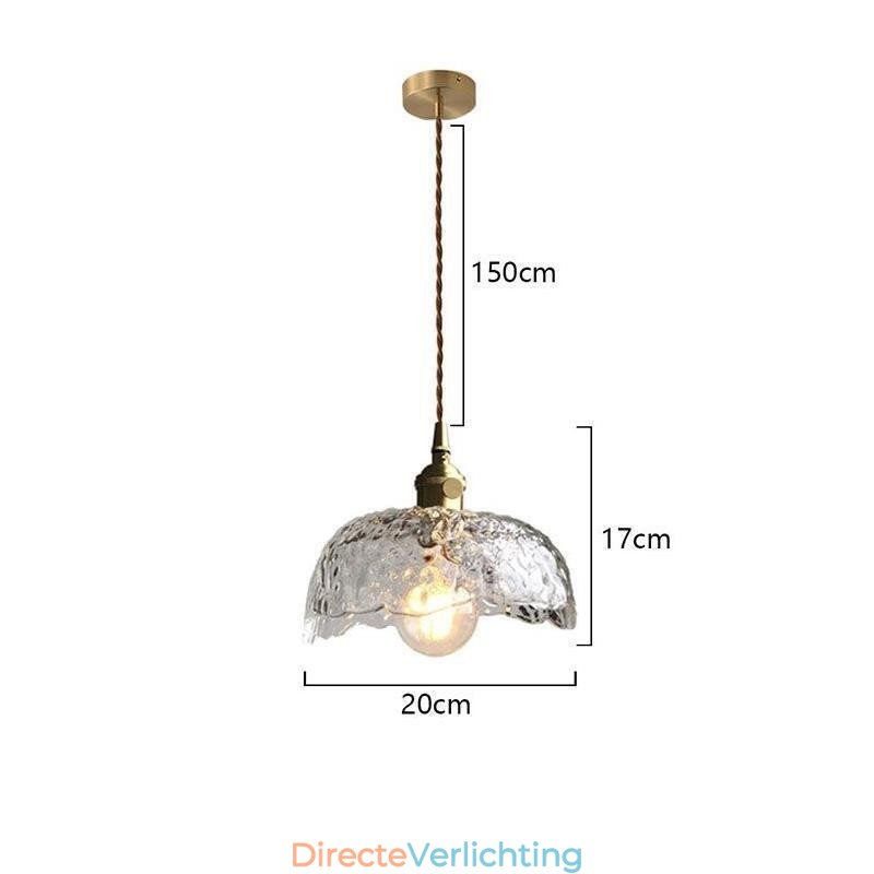 Onregelmatige messing glazen hanglamp Hammer glazen plafondlamp