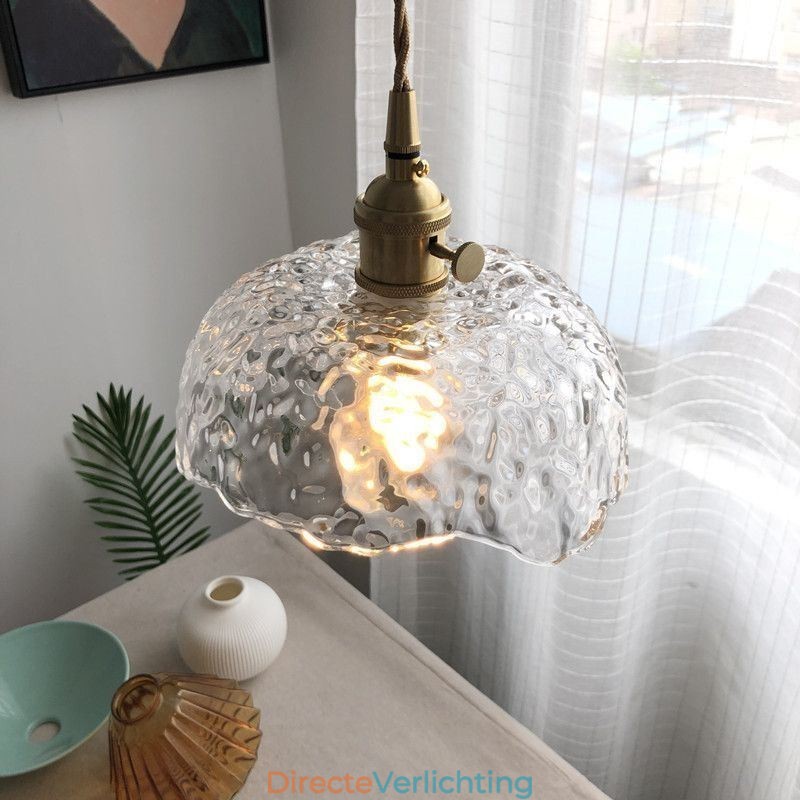 Onregelmatige messing glazen hanglamp Hammer glazen plafondlamp