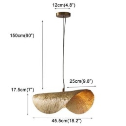 Messing hanglamp moderne minimalistische lotusblad plafondlamp