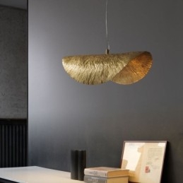 Messing hanglamp moderne minimalistische lotusblad plafondlamp