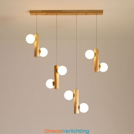 Houten hanglamp Magic Bean Cluster plafondlamp eiland Houten hanglamp Magic Bean Cluster plafondlamp eiland