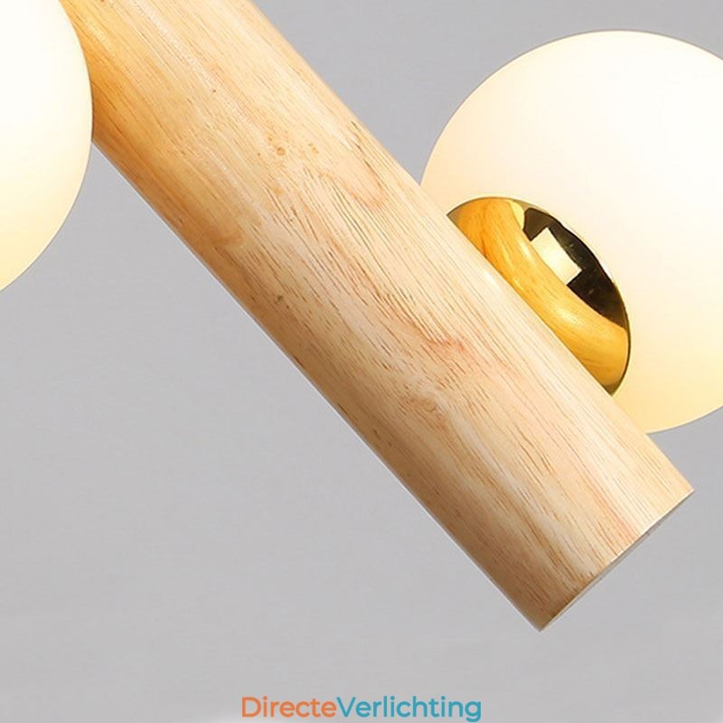 Houten hanglamp Magic Bean Cluster plafondlamp eiland